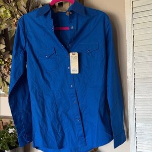 Wrangler Bright Blue Button-Up Shirt